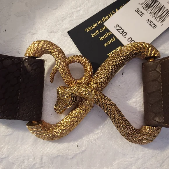 Raina : Finished Brass Belt Buckle - Picture 1 of 11